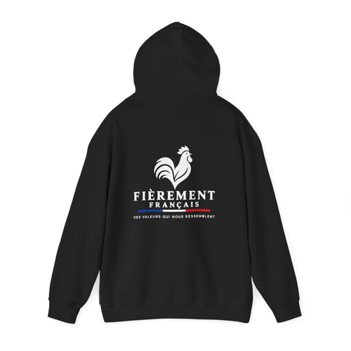 Hoodie Minimaliste “Fièrement Français” Noir